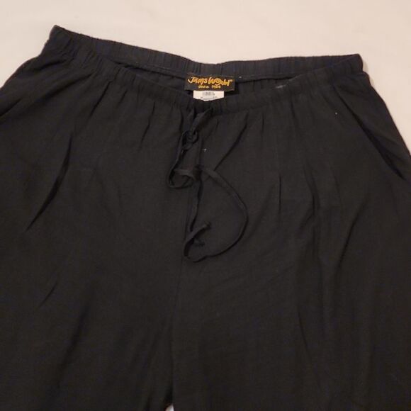 - Jams World  Large Crop Capri Pants Drawstring Black M - Picture 4 of 8